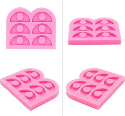 Miniatura 4 de Moldes de silicona brillante brillante para pajilla, forma de medio círculo para bricolaje, hecho a mano, resina epoxi, molde para manualidades,