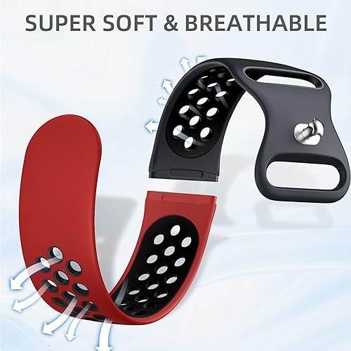 Miniatura 2 de Maledan Paquete de 4 correas deportivas compatibles con reloj inteligente Fitbit Versa 34 y SenseSense 2, accesorios de repuesto de pulsera suave