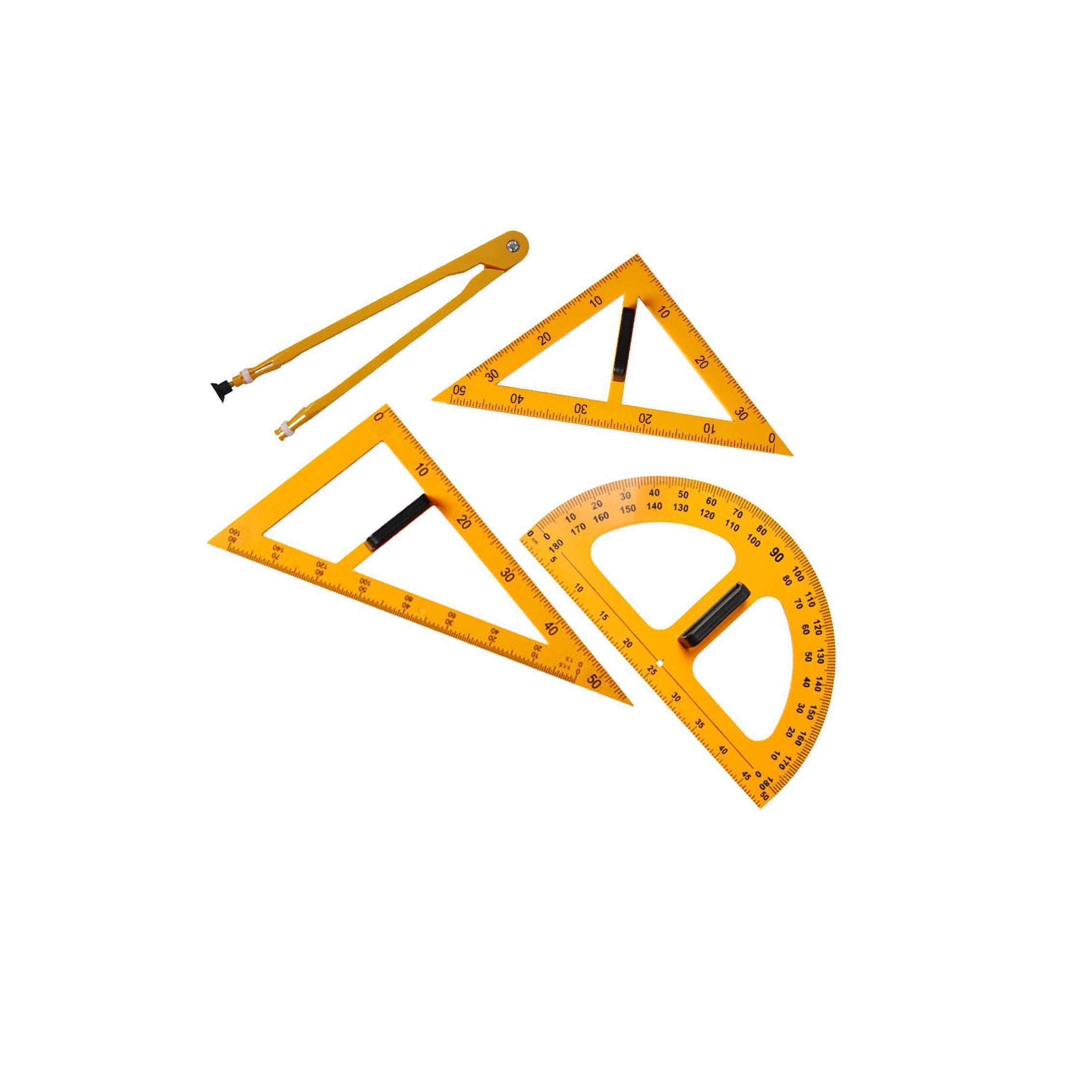Regla multifunción para matemáticas y geometría, material didáctico de gran tamaño para dibujar lecciones de matemáticas, útiles para profesores, herramienta de