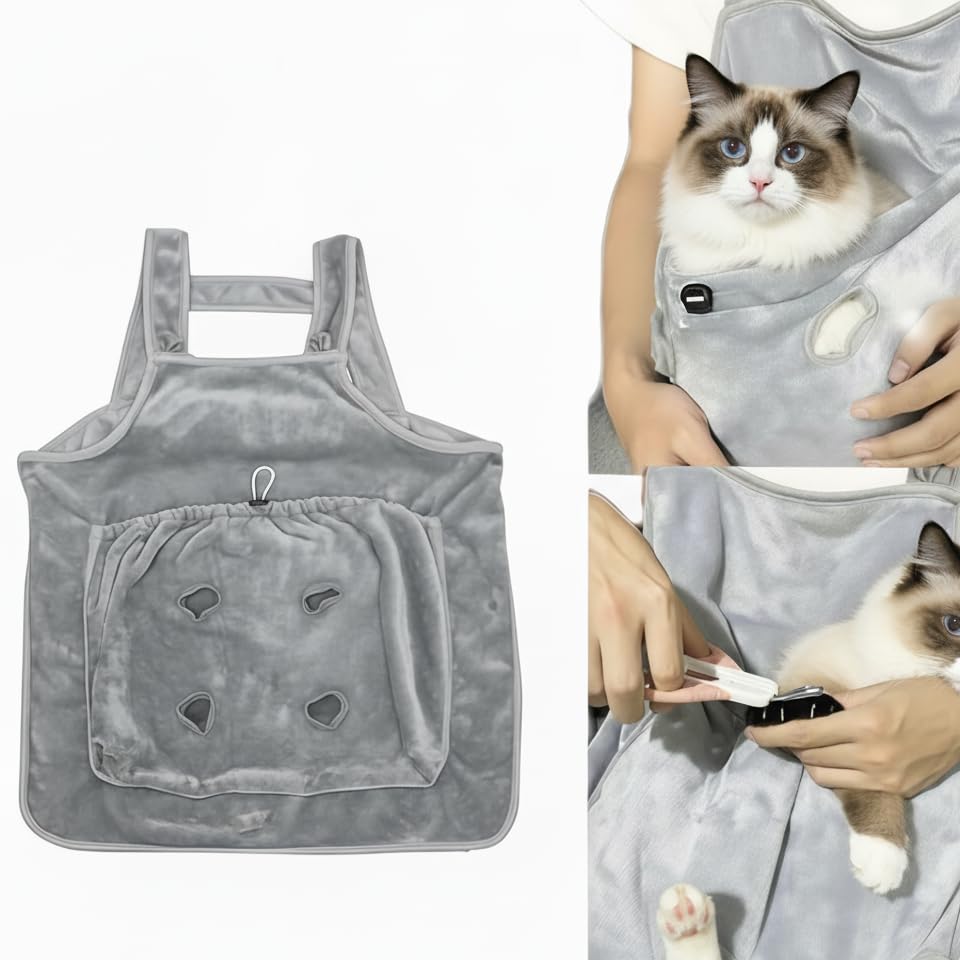 Cat Apron Carrier, Pet Sleeping Bag, Kitten Hands-Free Soft-Sided Carrier Pouch Sling for Small Sized Animals Cat Carrier Pouch Pet Sling Carrier for