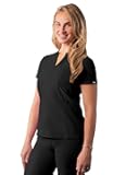 Adar Addition Scrubs for Women - Notched V-Neck Scrub Top
