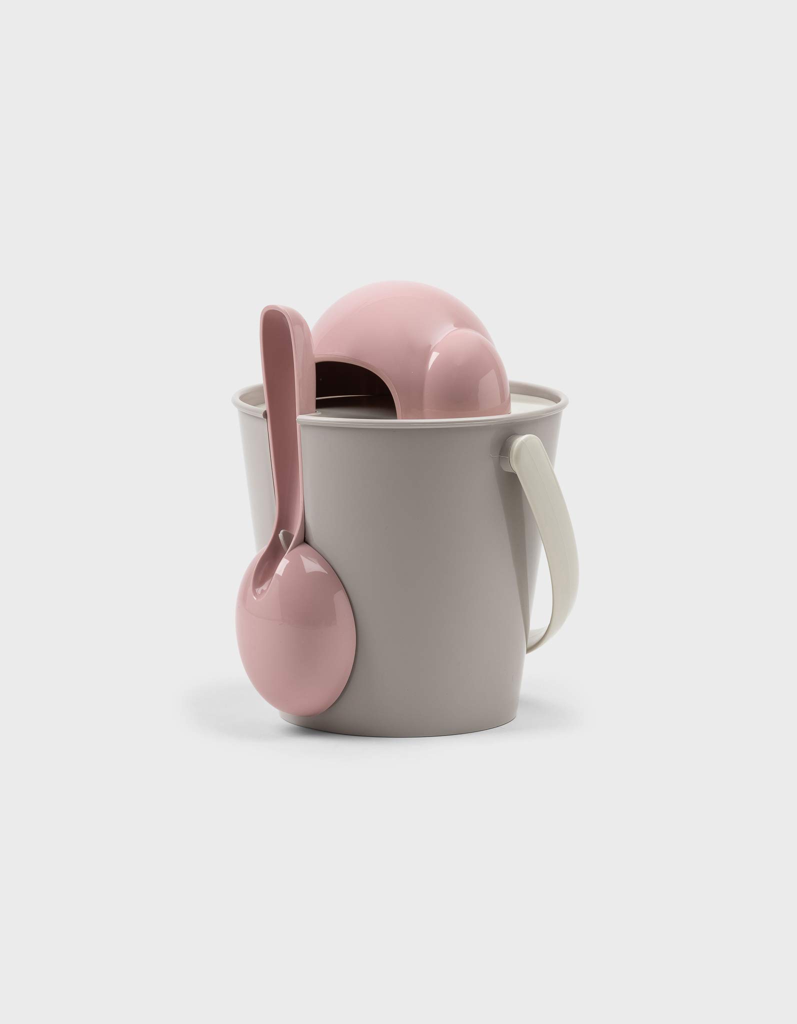United Pets Crock Secchiello Porta Crocchette per Cani| Contenitore per alimenti secchi per animali domestici con coperchio e paletta | Capienza: 2 kg | Rosa | Made in Italy |by Stefano Giovannoni