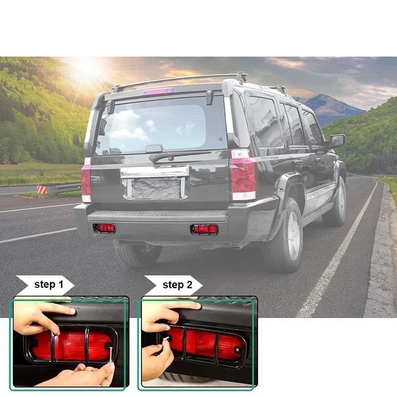 Feu arrière bordure en fer durable pour habillage et protection phare antibrouillard voiture