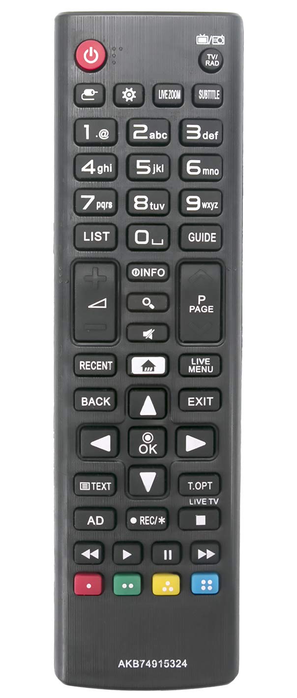 AKB74915324 Vervangende afstandsbediening voor LG TV 32LH590U/604V 40UH630V 43LH590V/604V/630V/603V/610V/620V/664V 49LHHH590V/604V/610V/620V/661V/661V 1 V / 664 V 64 volt