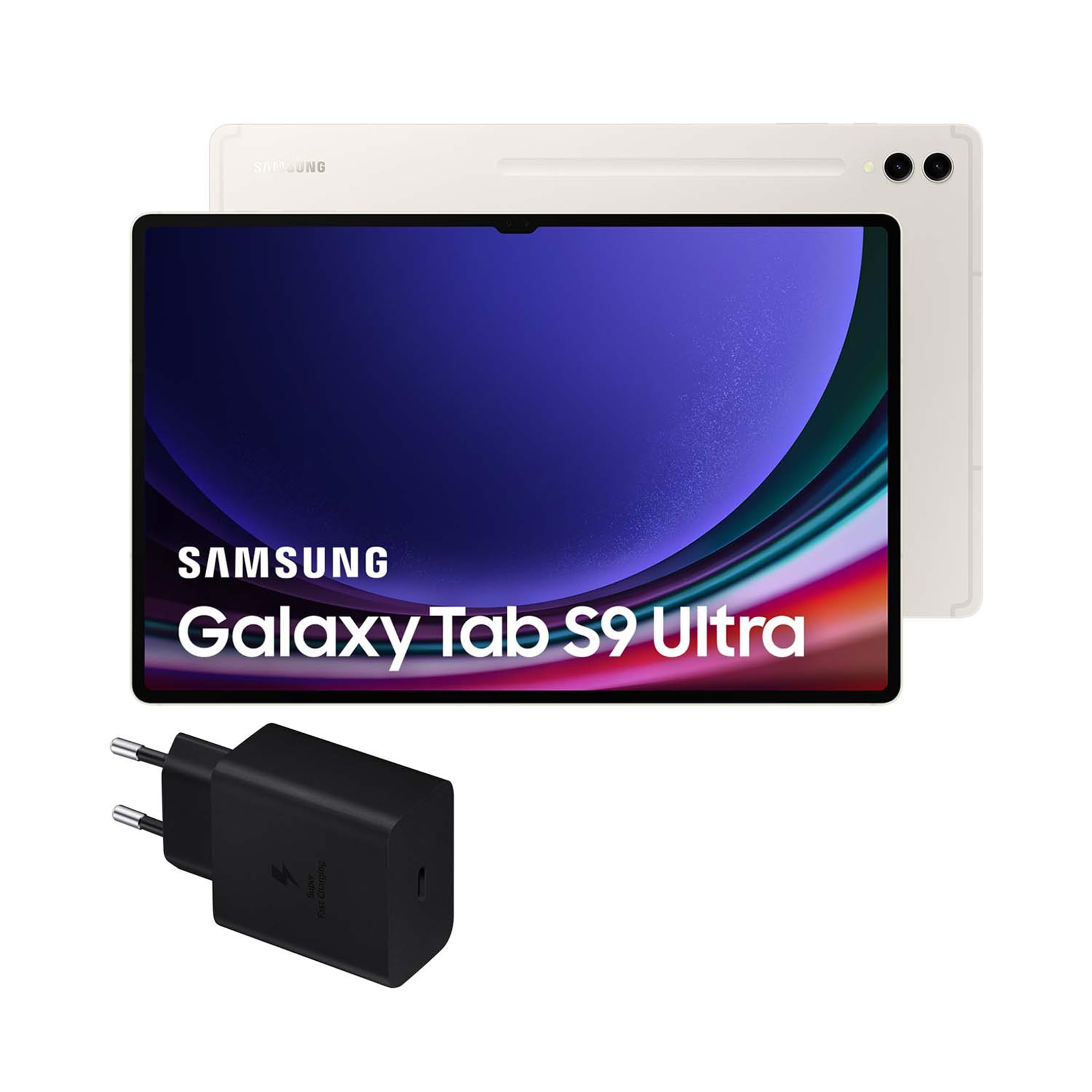 Samsung Galaxy Tab S9 Ultra, 256 GB, 5G + Cargador 45W - Tablet
