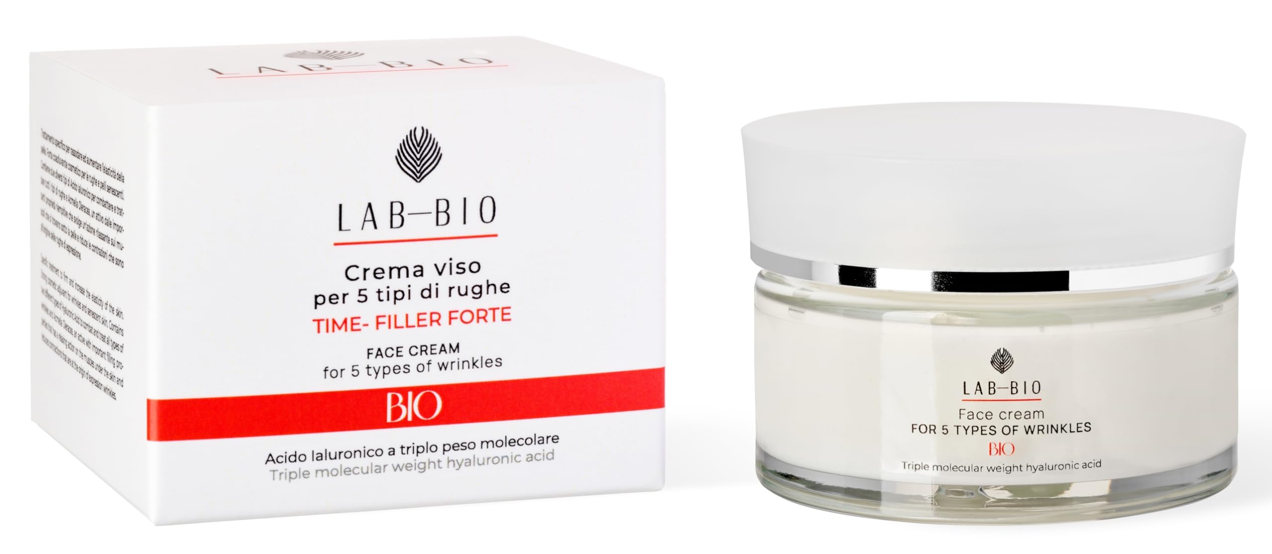 crema viso Anti-Age Acido Ialuronico Forte- Crema viso per 5 tipi di rughe, Doppio Acido laluronico a triplo peso molecolare, Skin Care Anti-rughe Con Acmella Oleracea Per Pelli mature