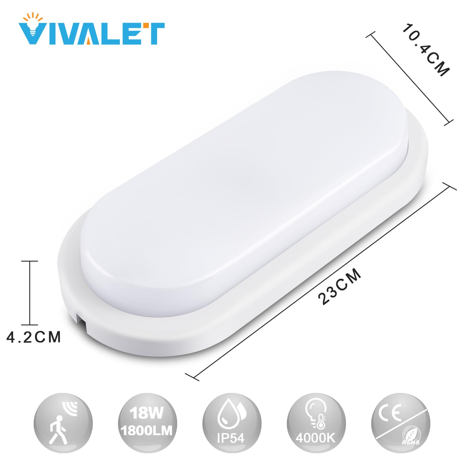 5W LED Interieur Applique Murale à Piles Avec Détecteur De Mouvement Lampe Murale Sans Fil Avec