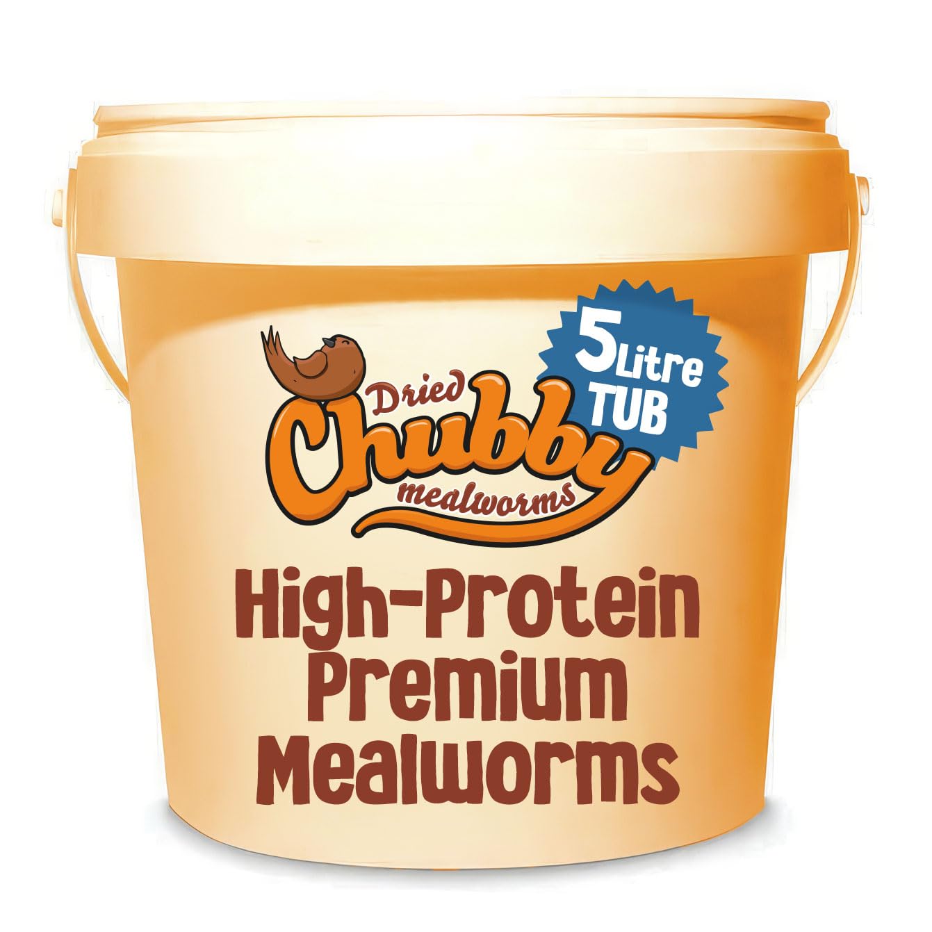 5 Litres Chubby Dried Mealworms for Wild Birds Only