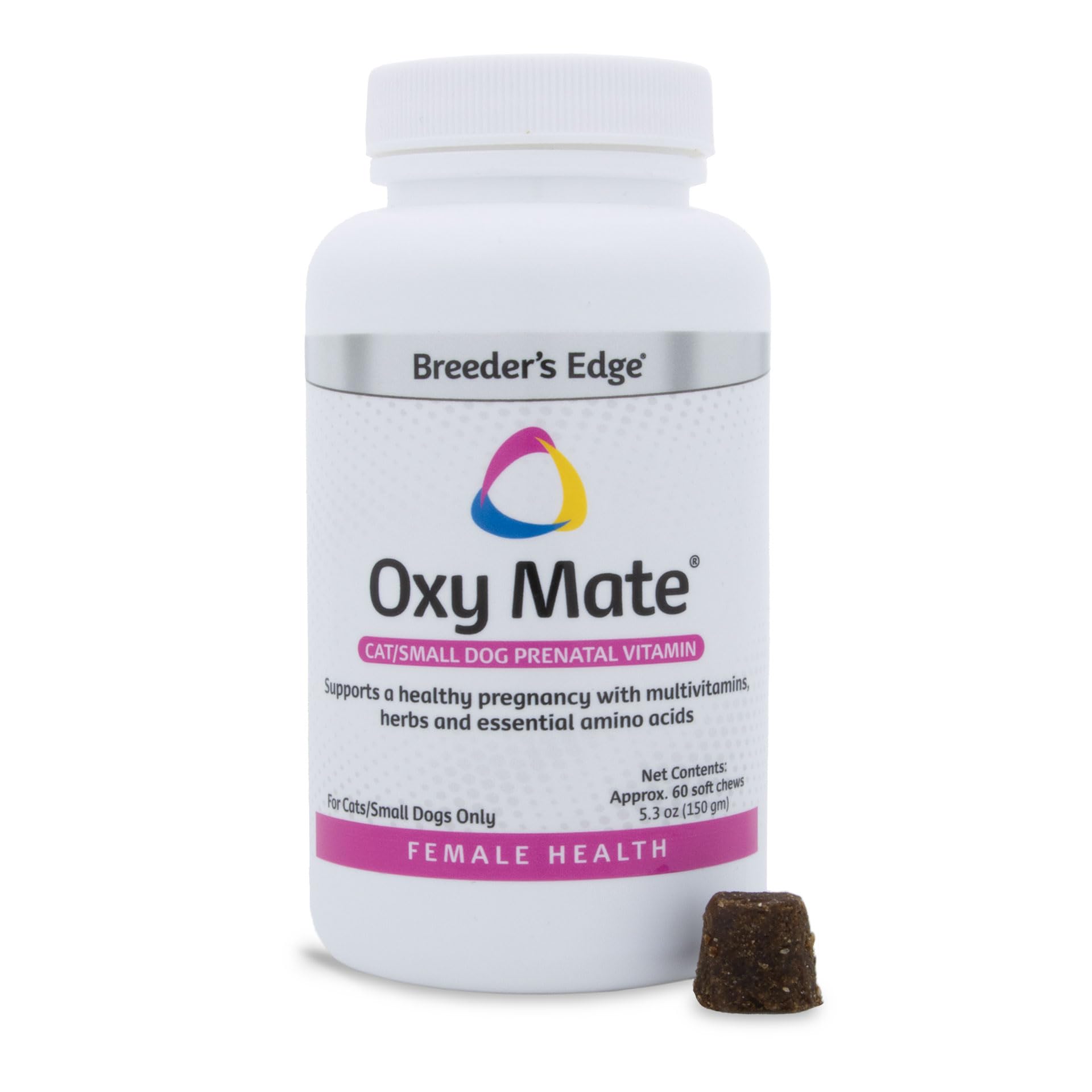 Revival Animal Health Breeder's Edge Oxy Mate- Prenatal Supplement- for Small Dogs & Cats- 60ct Soft Chews