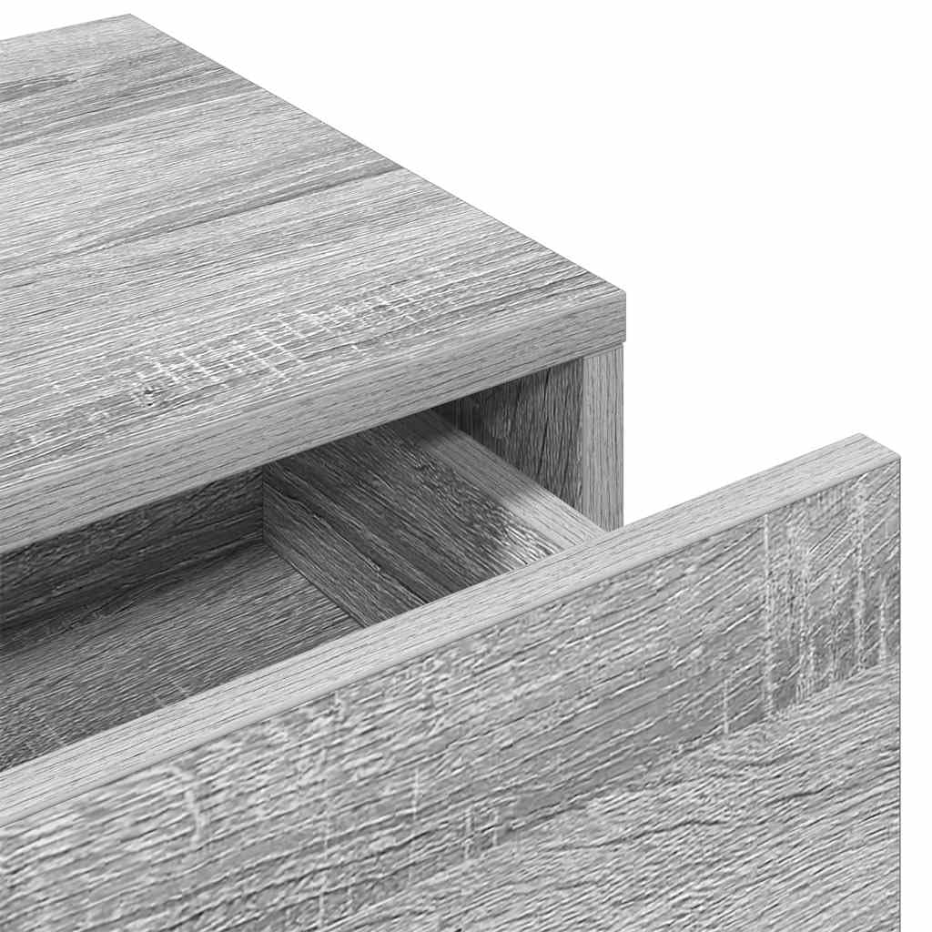 Generisch Wandregal mit Schubladen Grau Sonoma 80x33x17 cm Holzwerkstoff,Möbel,Regalsysteme,Wandregale-859982