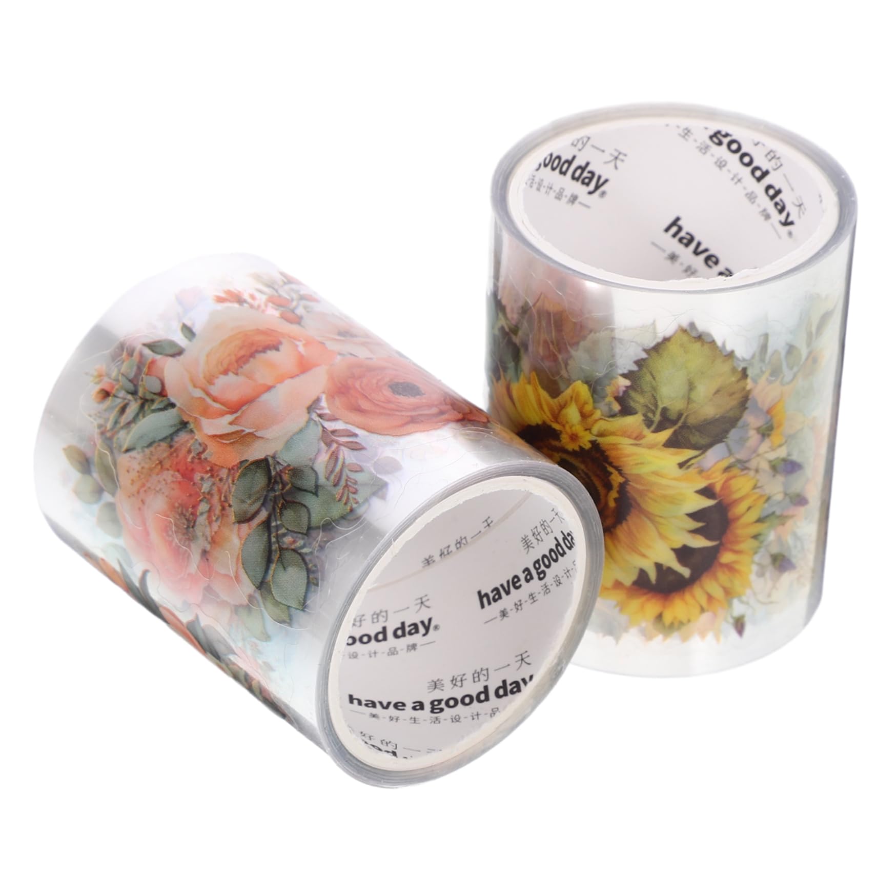 HOMSFOU 4 Set Nastro Adesivo Decorativo Pet Per Scrapbooking Da Rosa Accessori Per Diario Creativo E Decorazioni Per Pianificatori E Album Fai Da Te 2 *4