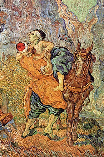 1art1 Vincent Van Gogh Posters XXL Le Bon Samaritain D'Après Delacroix, Détail, 1890 Affiche 120x80 cm