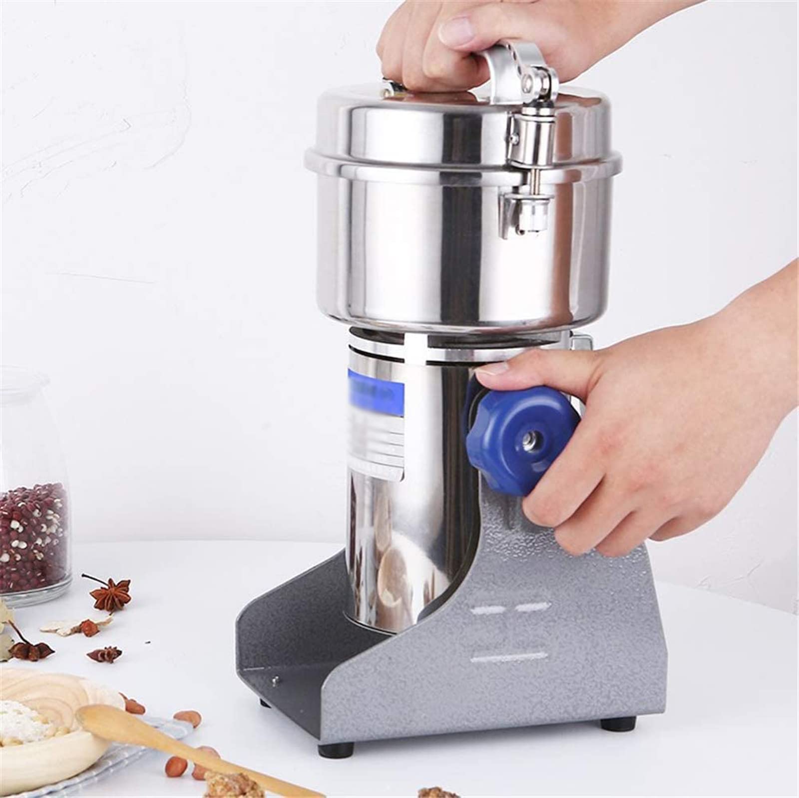 800G Molinillo De Granos Molino Máquina De Polvo Molino De Harina Molinillo Eléctrico Polvo De Hierbas Pulverizador para Hierbas Pulverizador Alimentos Arroz Maíz Grado Café Trigo