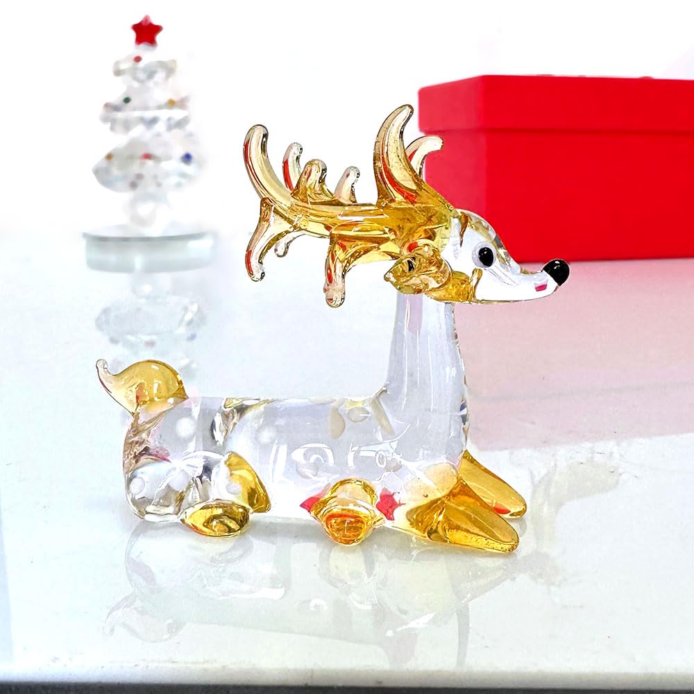 Vintage Antique 1920 Bimini Hand Blown Mercury Glass Deer Stag Reindeer  Germany, image size:1000x1000