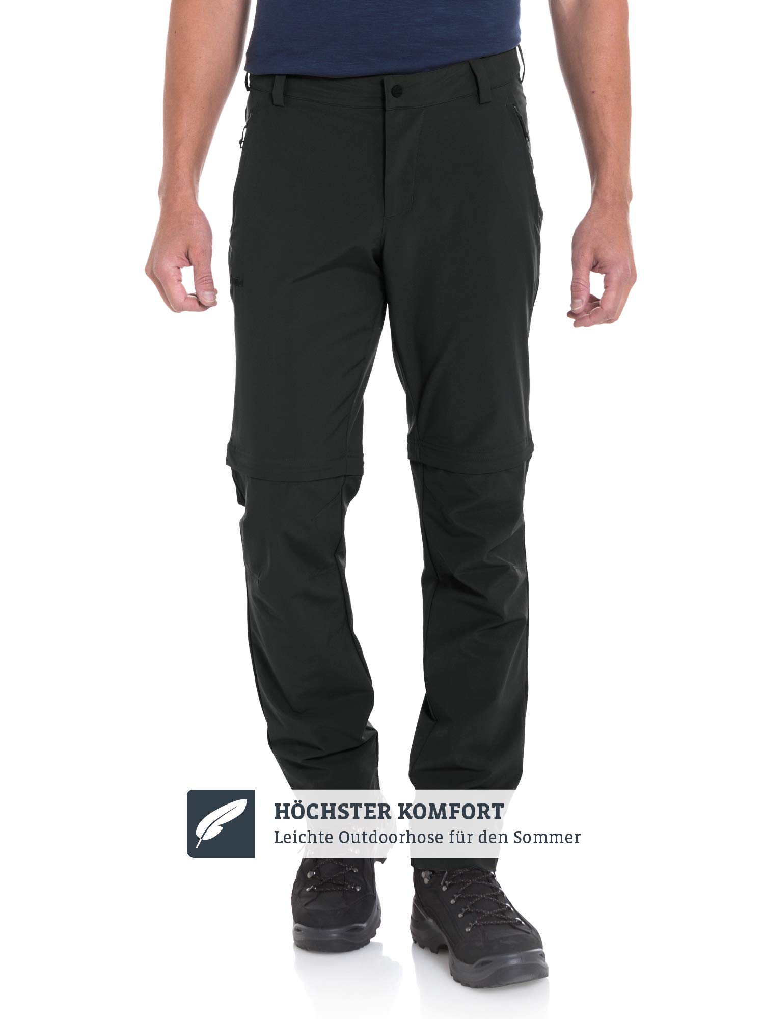 Schöffel Herren Pants Folkstone Zip Off, vielseitige Herren Hose mit Zip-Off Funktion, leichte Wanderhose für den Sommer