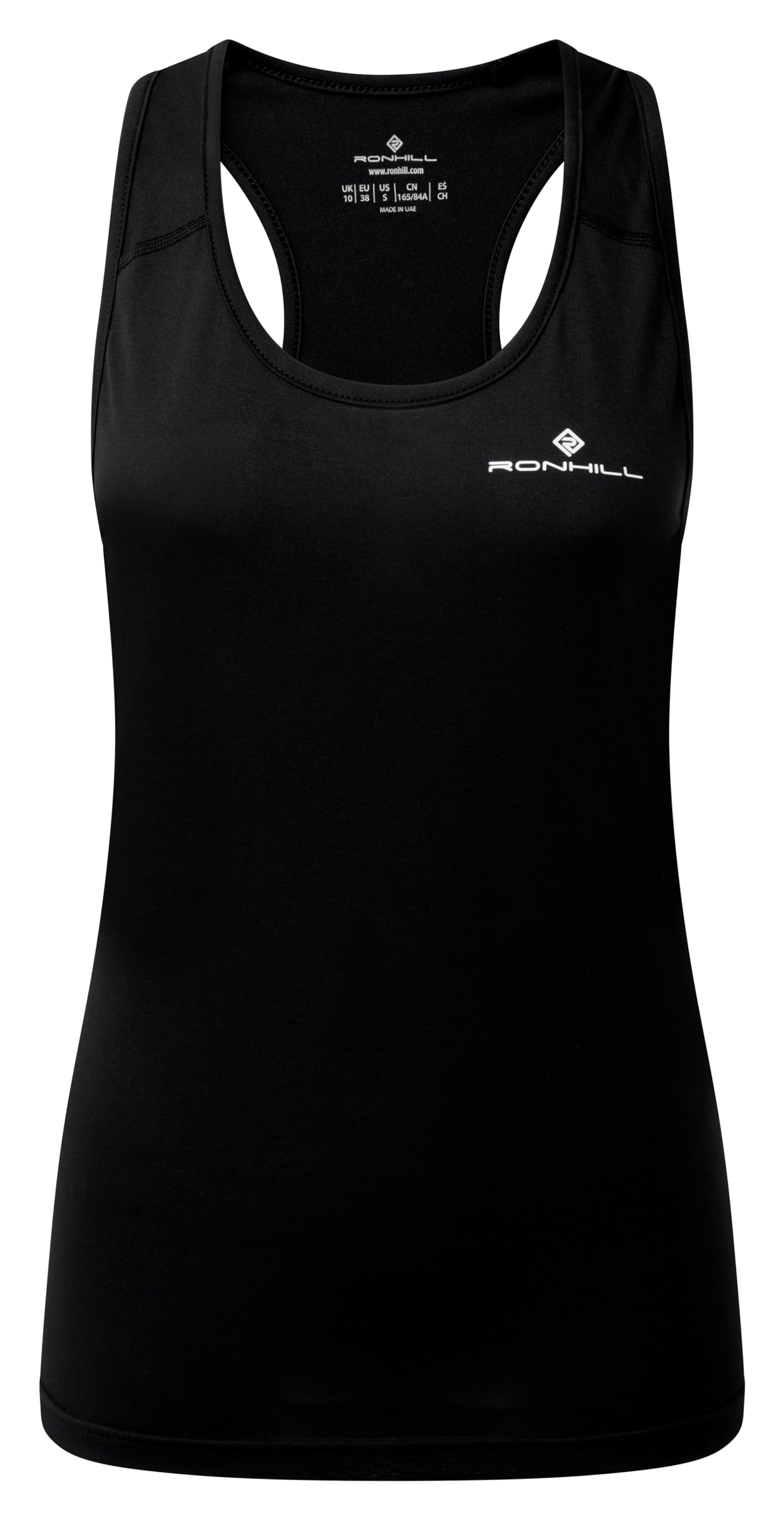 Ronhill Womens Core Crop Tight, Black/White, Size 8, Women