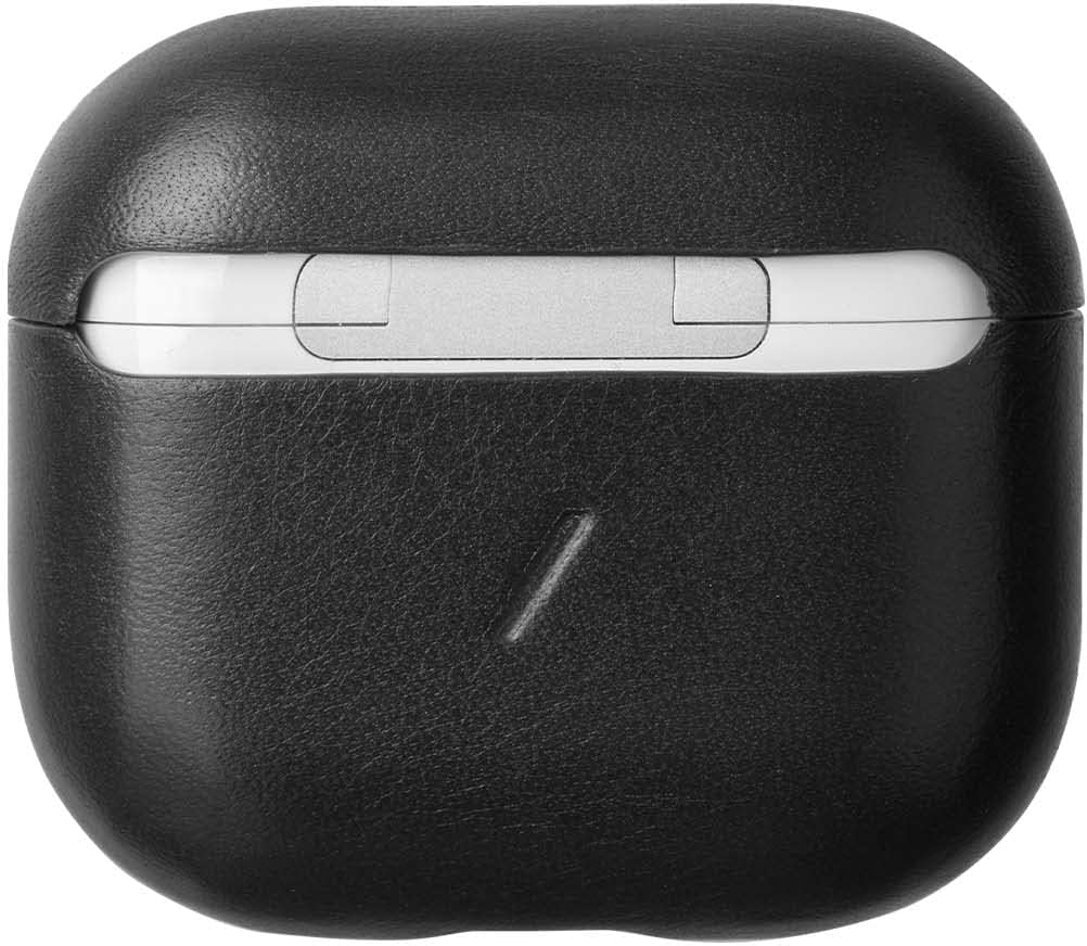 Native Union Leather Case for AirPods (3rd Gen) – Handcrafted Fully-Wrapped Genuine Italian Leather case – Compatible with Qi Wireless Chargers – for AirPods (Black)