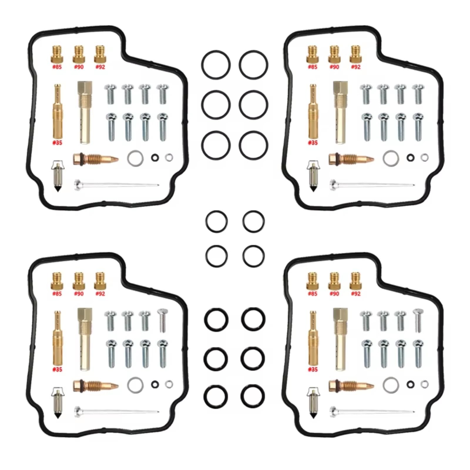 Kit Réparation Carburateur Moto Compatible avec CBR250R pour CBR250Four pour CBR250 MC14 MC17 MC19 avec Joints De Flotteur À Diaphragme