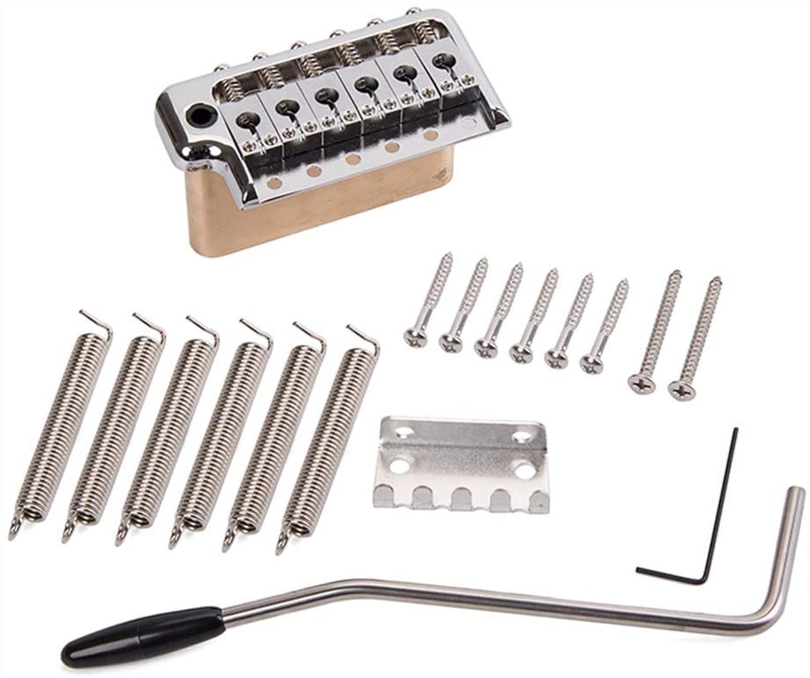 Parti di ricambio chitarra Guitar Electric Tremolo System Brass Bridge Bridge E Selle In Acciaio Inox Per Stratocaster Sostituzione Della Chitarra