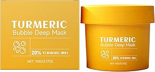 Máscara profunda de burbujas de cúrcuma con c...