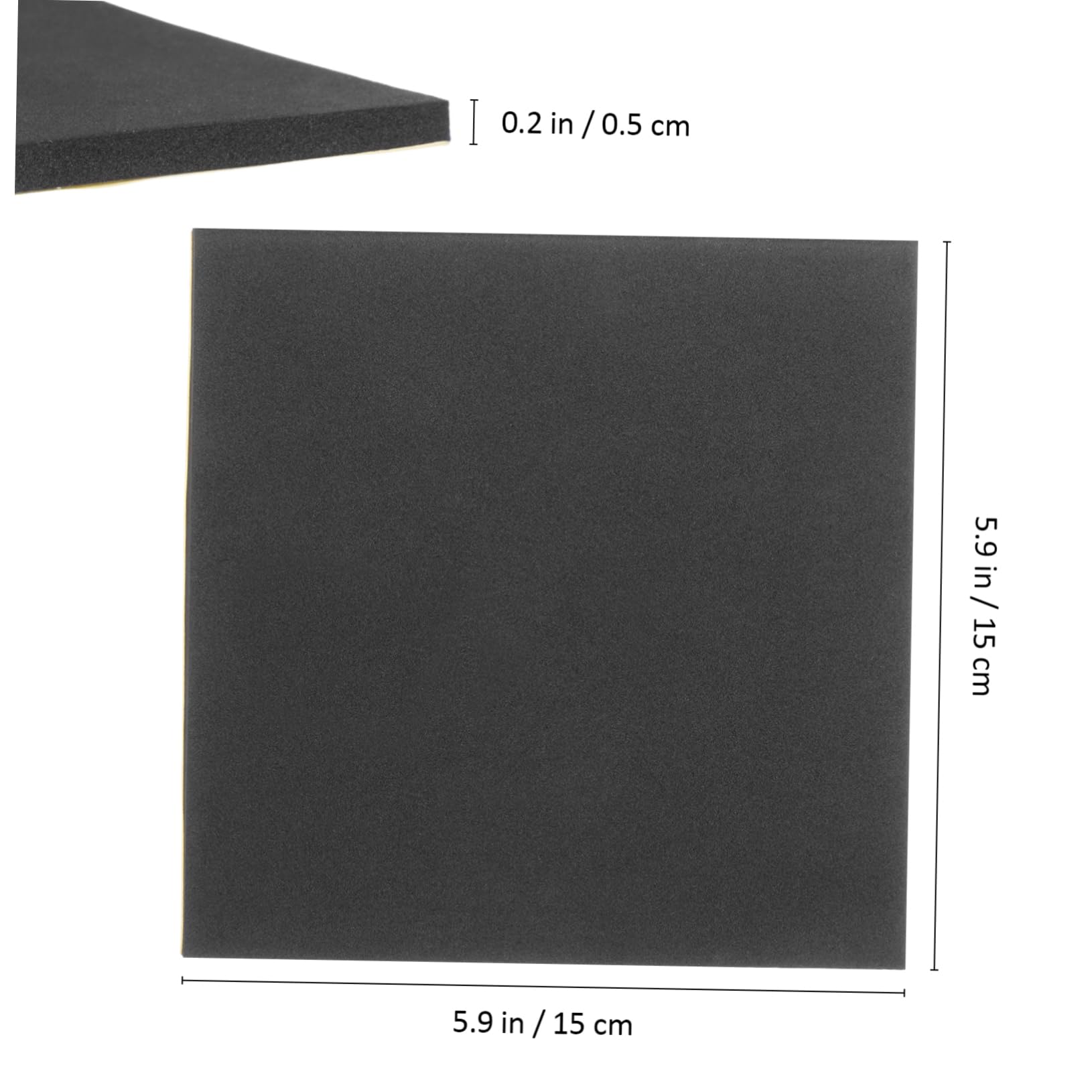 Balacoo Soundproof Anti-vibration Pads 5pcs Vibration Isolation Mats 150x150mm Sponge Neoprene Rubber Sheets for Doors Windows