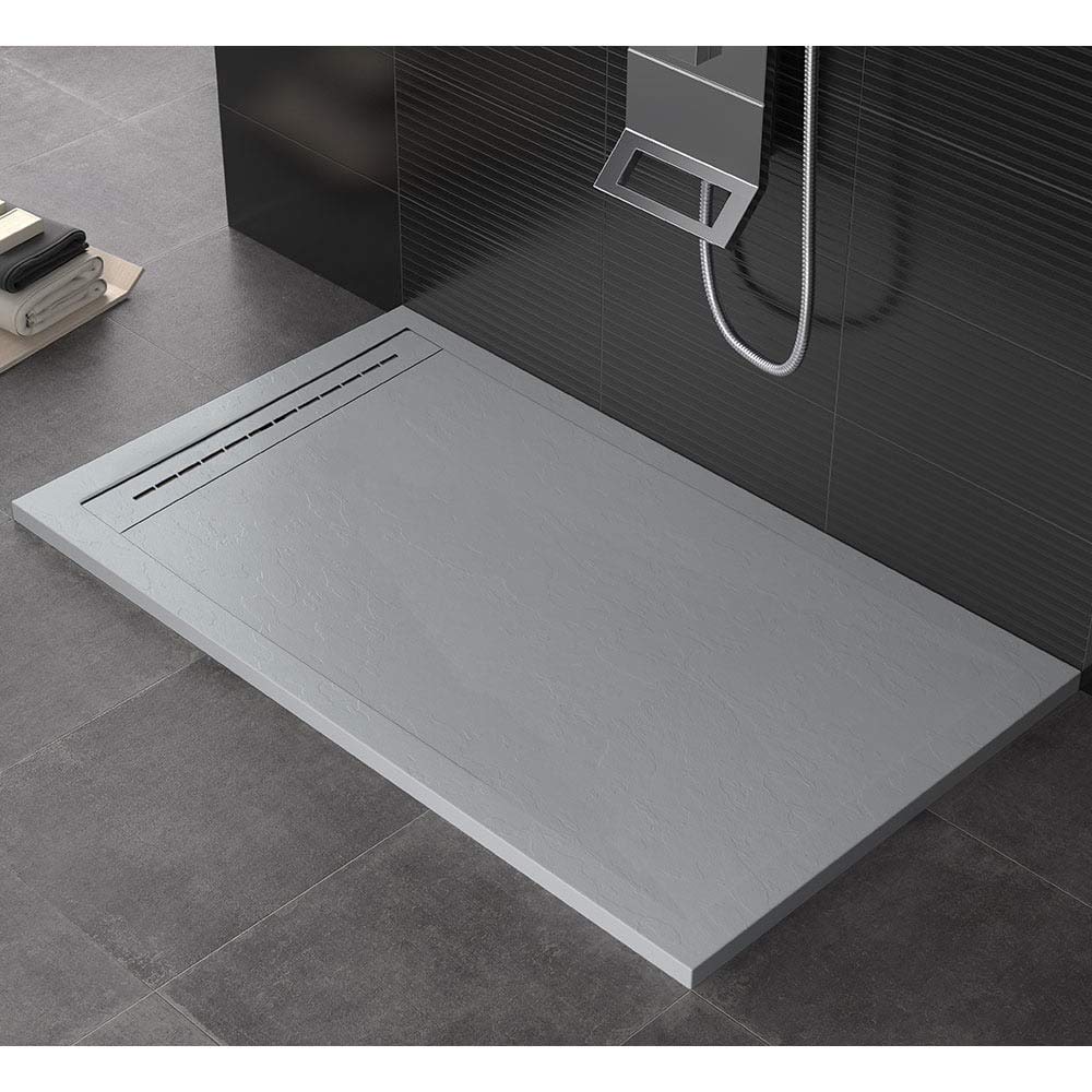 Maier Oasis Receveur de douche 90 x 90 cm en pierre Gris clair