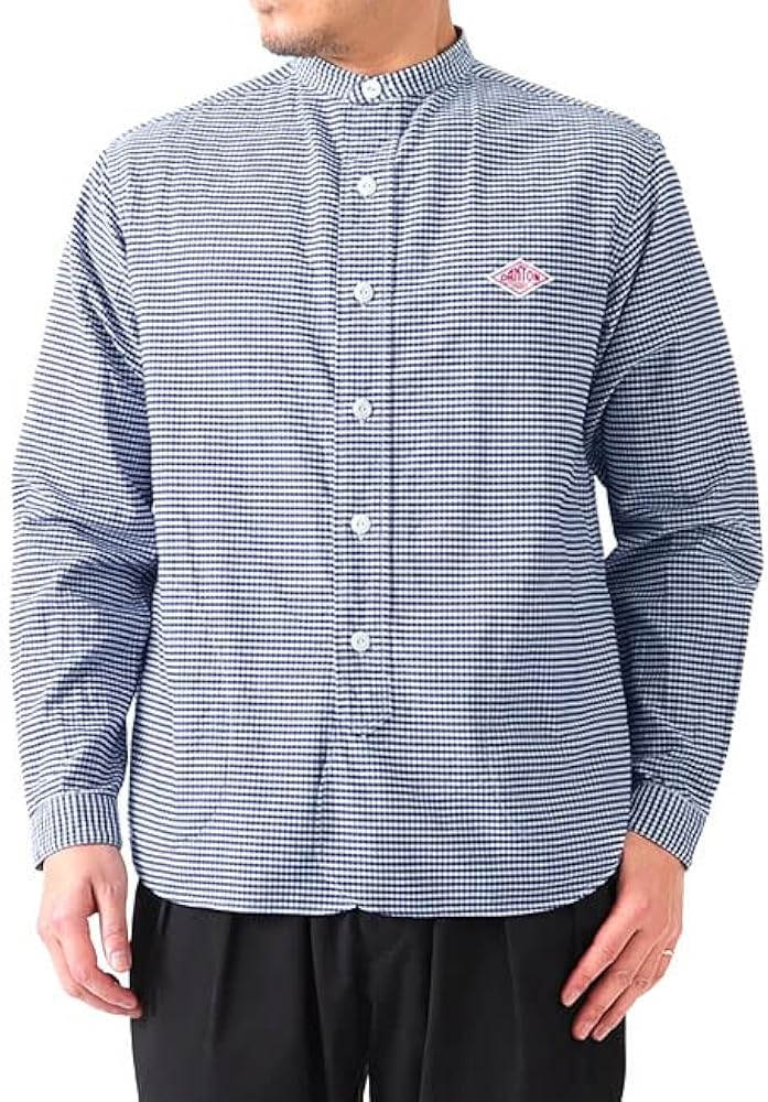 Amazon.co.jp: [ダントン] チェック オックスフォード バンドカラー