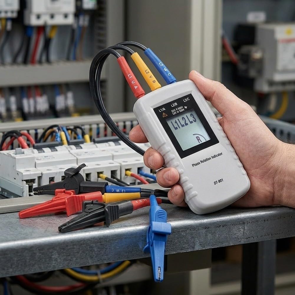 DT-901 Three Phase Rotation Indicator 40-690V LCD
