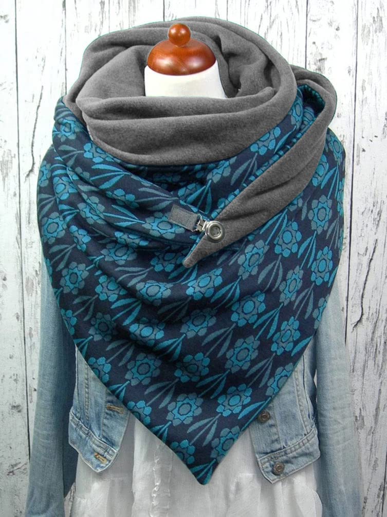 Tuopuda Sciarpa Donna Uomo Invernale Moda Scialle Morbido Sciarpe Avvolgere Scaldacollo Poliestere Pashmina Scarf Soft Wrap Shawl Ragazze Stole Foulard con Pulsante Caldo Poncho Taglia Unica