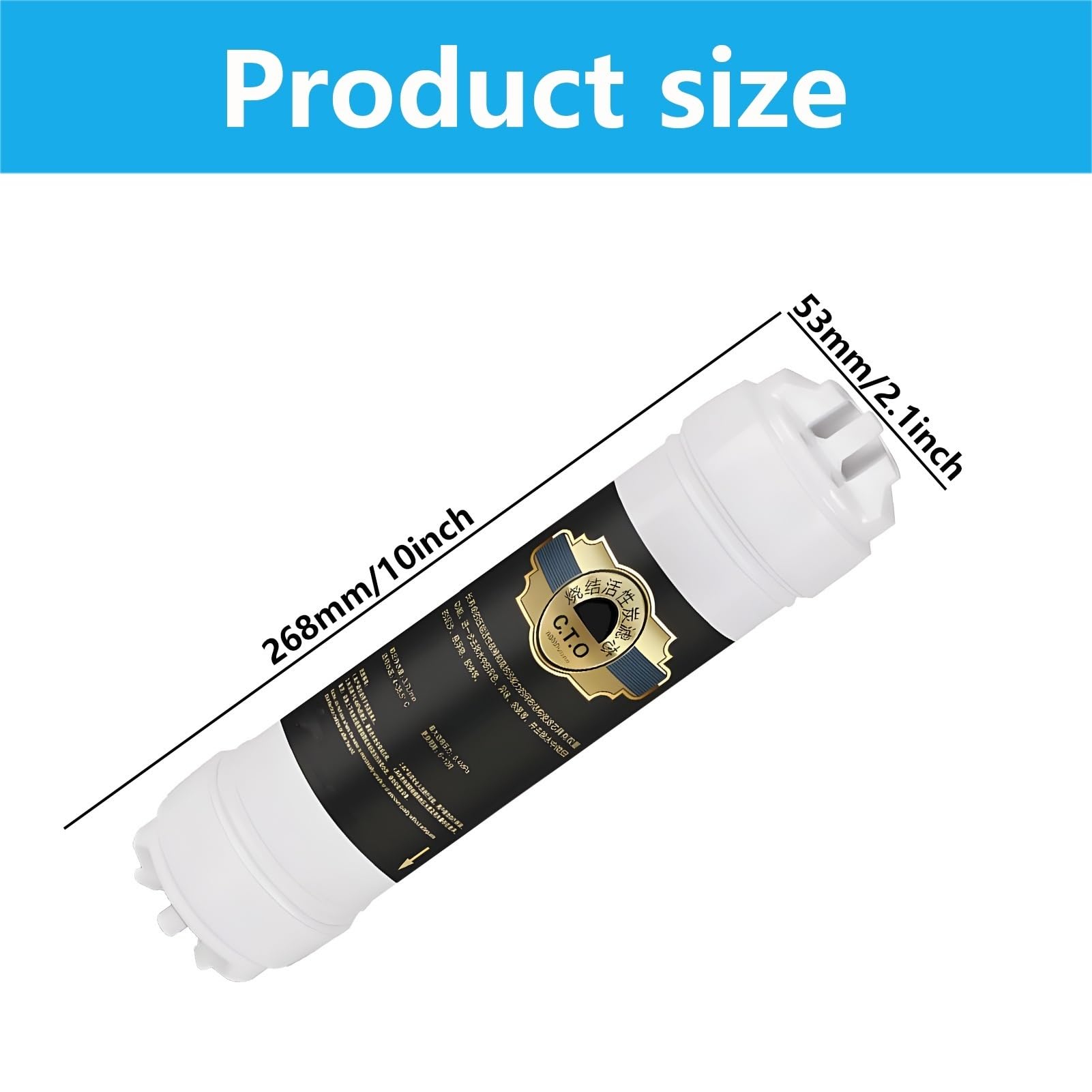 10'' Filtr do wody z węglem aktywnym, filtr do wody w linii T33, 4 szt. filtrów zamiennych, do systemu wody RO