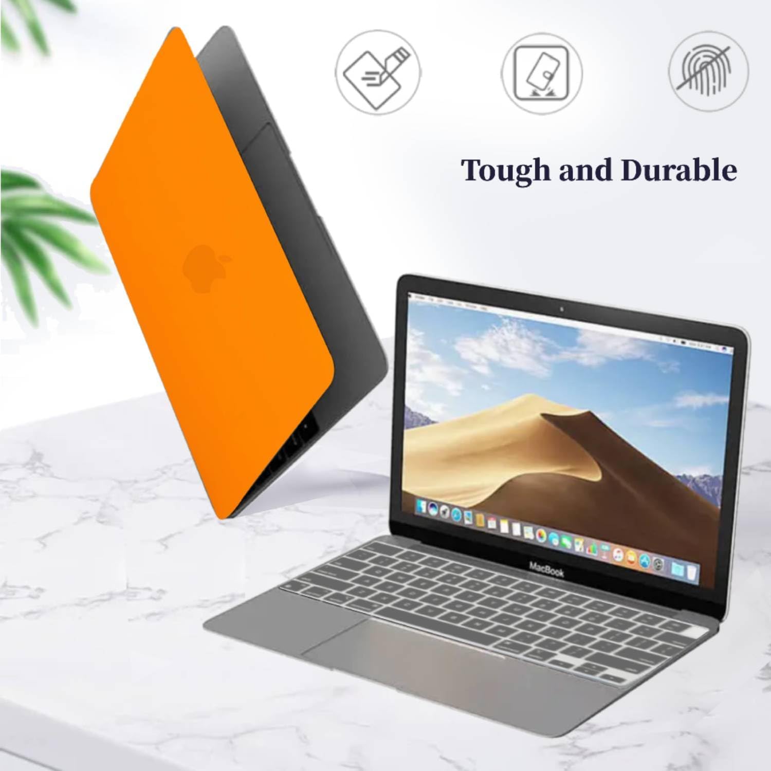 Modern Sturdy Shell Compatible with MacBook Pro 16 inch Matte Case 2020 2019 Release Model A2141, Portable Protective Laptop Hard Case, Computer Storage Bag and Keyboard Cover, Orange