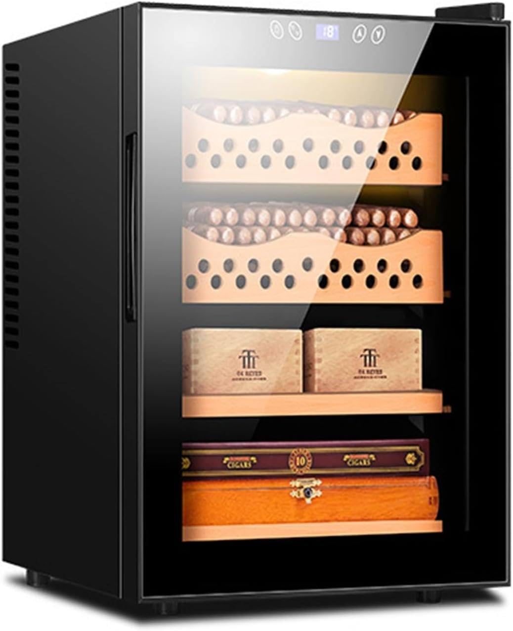 Zigarren Humidor Elektroschrank 50L mit Feuchtigkeitskontrolle, Dual-Core-Kühlung für bis zu 300 Zigarren