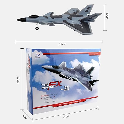 Miniatura 5 de Helicóptero modelo J20 RC, 2.4G RC 4CH modelo de avión de juguete, avión de combate giroscopio de 6 ejes, avión de avión eléctrico para niños regalo