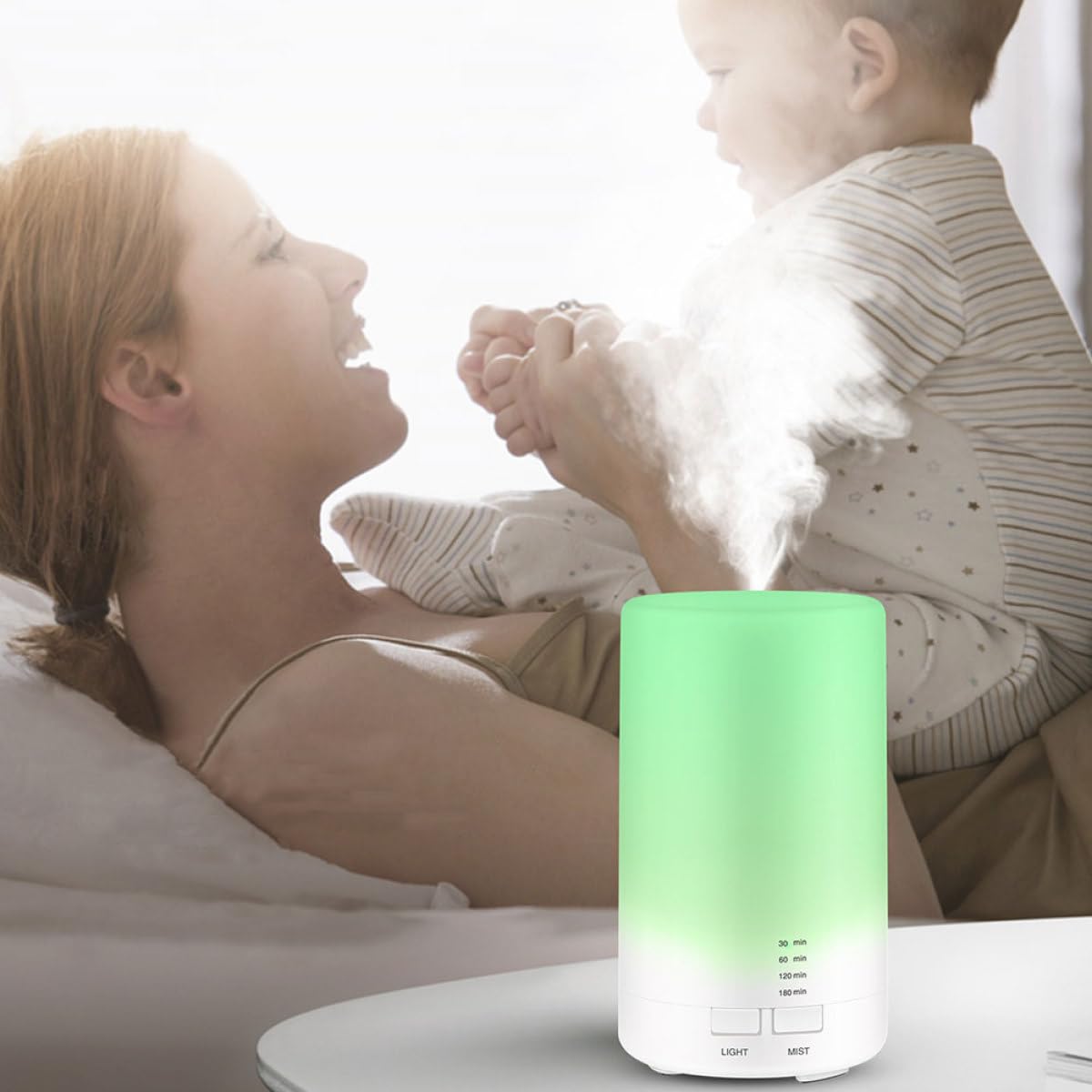 Difusor de Aceites Esenciales 70ml Blanco PP, Mini USB