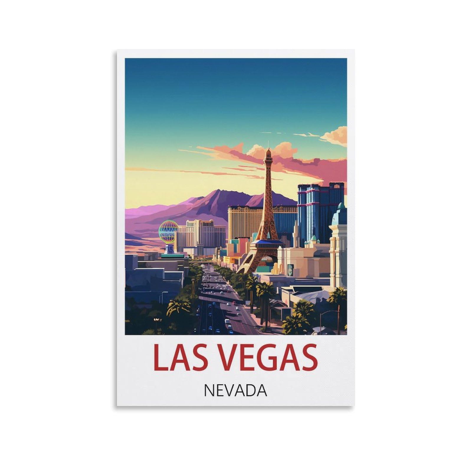 EZMLFA 5D Diamond Painting Kits,Las Vegas Nevada Diamond Art Kits Adults, Create Your Own Diamond Painting Full Drill Gifts for Home Decor 40x50cm
