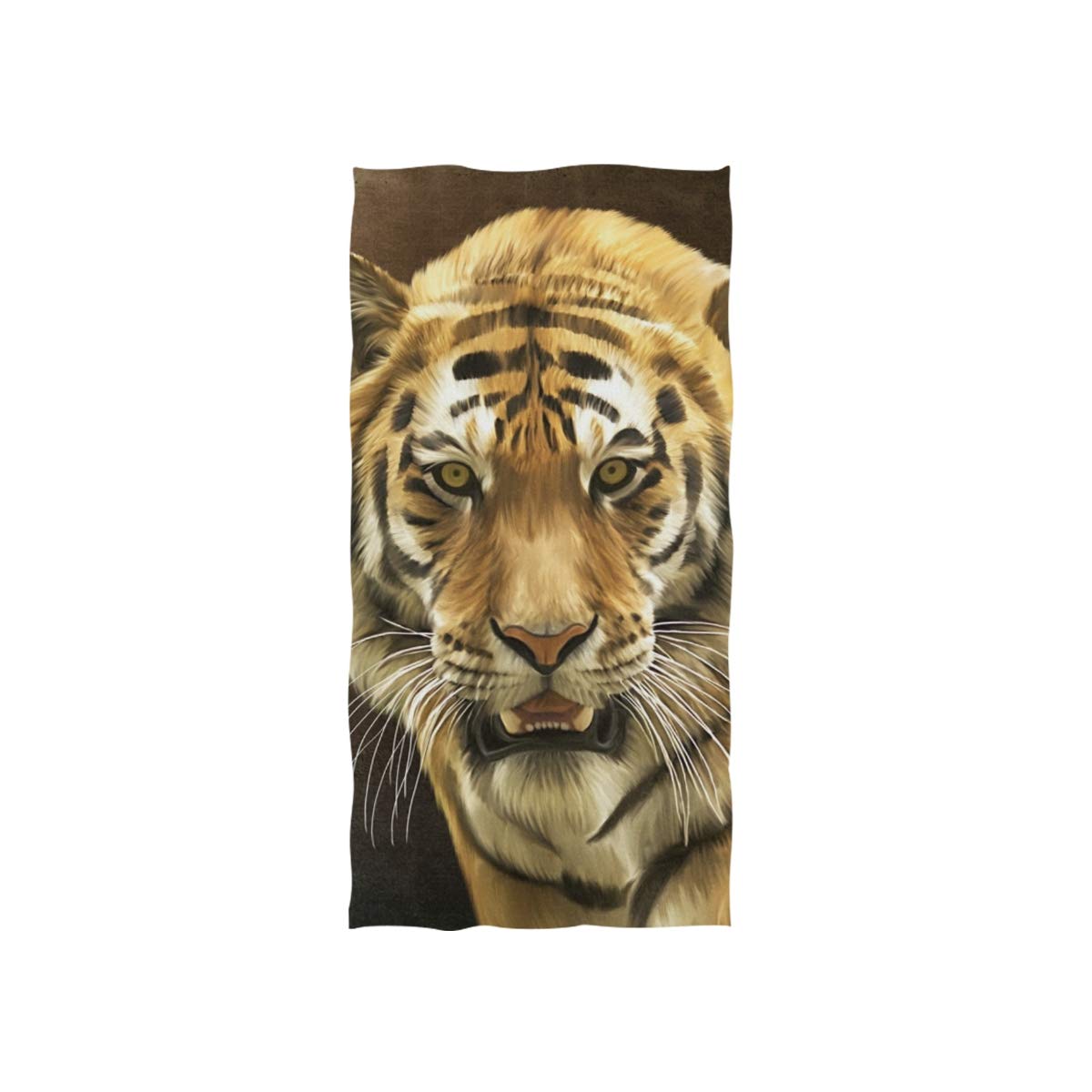 ALAZA Microfiber Gym Towel Bengal Tiger, Fast Drying Sports Fitness Sweat Facial Washcloth 15 x 30 inch