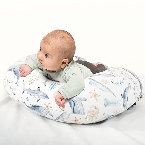 Miniatura 7 de GRSSDER Funda de almohada de lactancia elástica Minky extraíble para almohadas de lactancia materna, funda ultra suave y cómoda para niñas y niños,