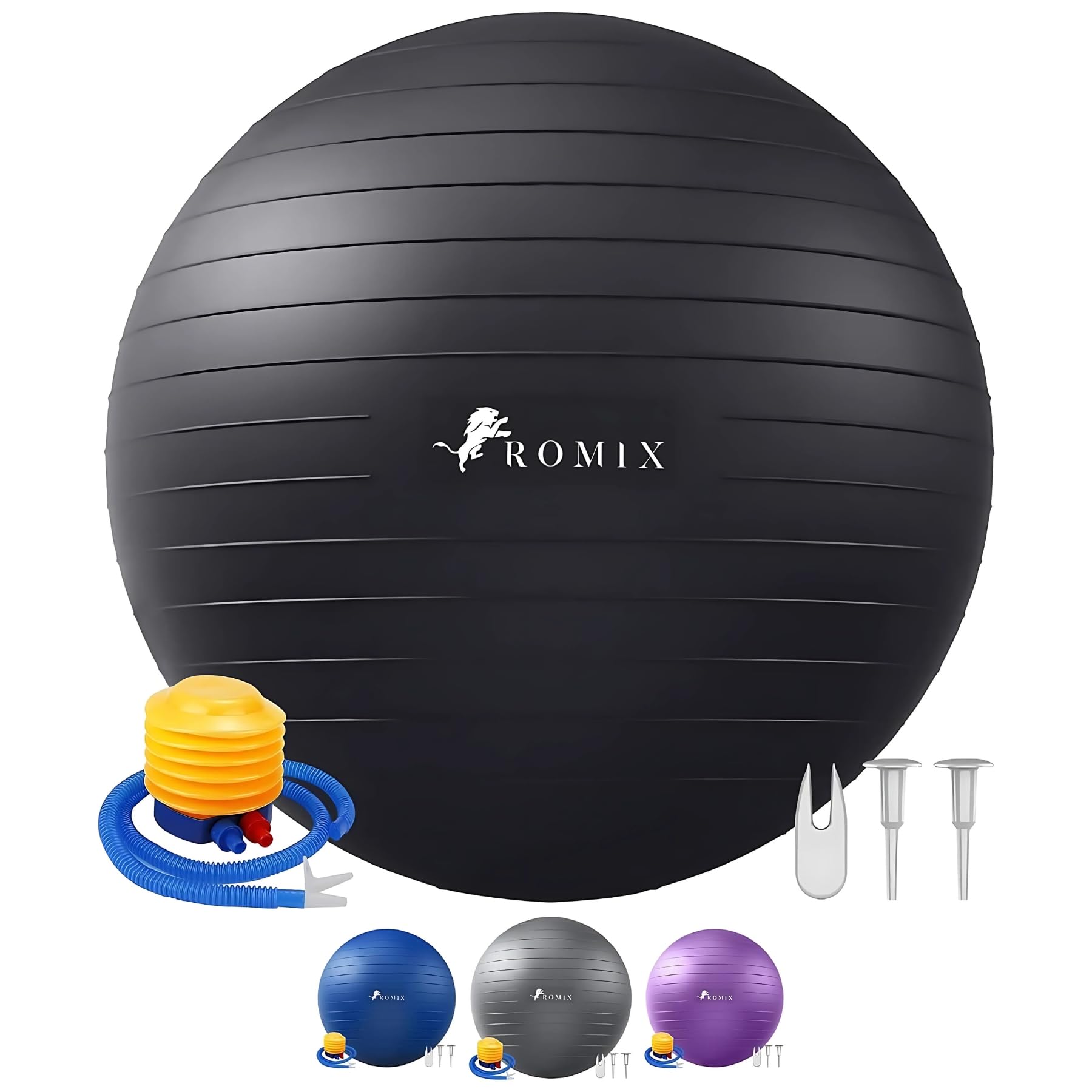 Exercise Balls, 55cm, 65cm, 75cm Anti-burst Extra Thick Birthing Pregnancy & Fitness Swiss Gym Yoga Ball for Labour, Stability, Pilates & Balance Workout & Physical Therapy
