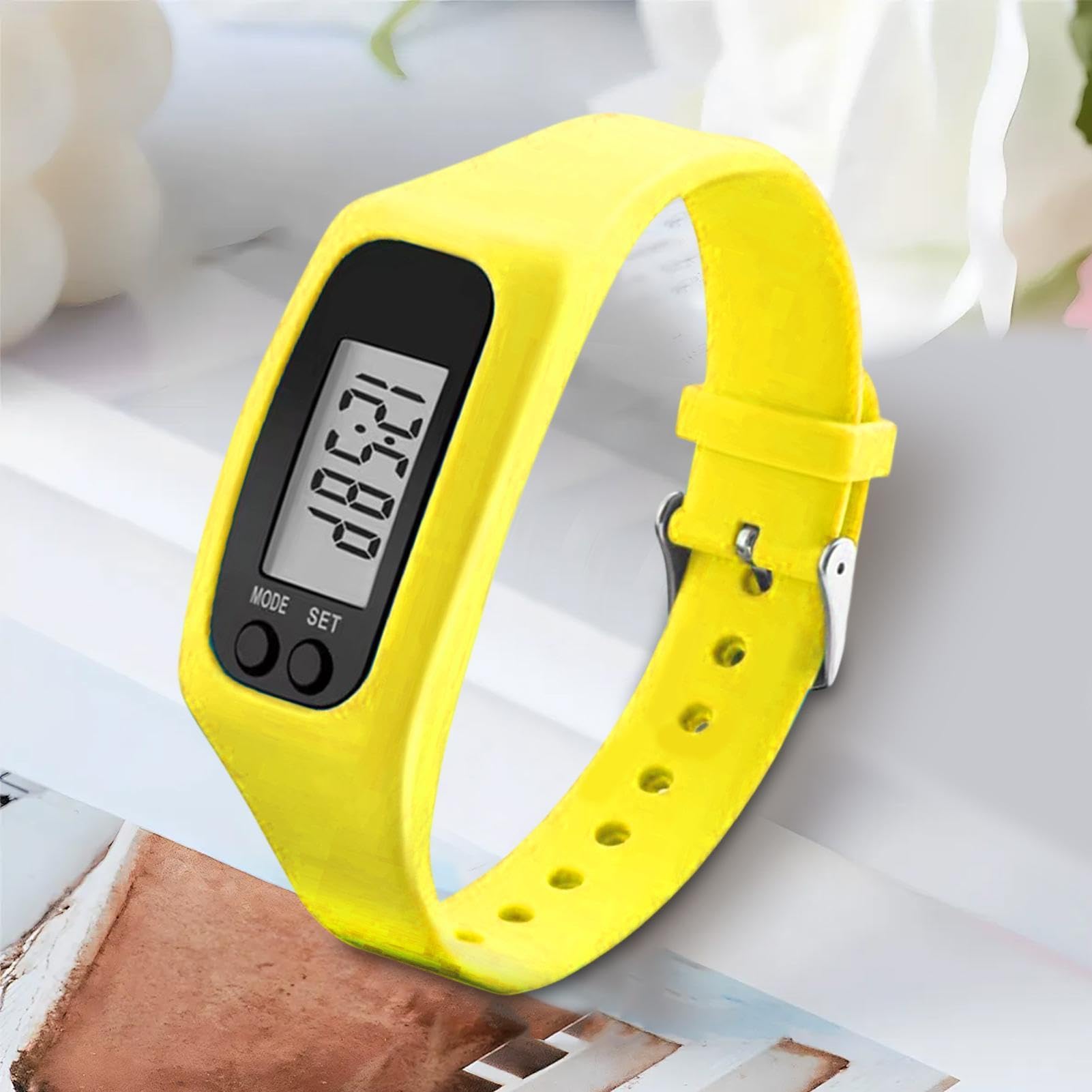 Montre compteur de pas pour femme – Enregistrement du kilométrage – Moniteur de kilométrage – Pour homme et adulte, coureur, athlète, marche, course, exercice, maison, bureau, salle de sport