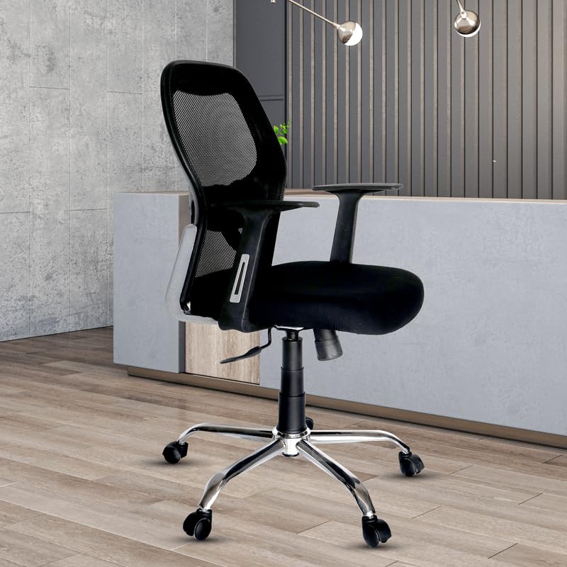 OOLIVE Vista LITE OC333 Executive Ergonomic Mid Back Office Chair – Adjustable Height, Lumbar Support, Breathable Mesh Back, Comfortable Cushioned Seat for Office & Home Use