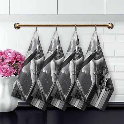 Miniatura 3 de XMNYGJ Toallas de cocina con temática de aviones súper absorbentes y suaves, 17.7 x 28.3 pulgadas, paños de limpieza reutilizables con lazo para