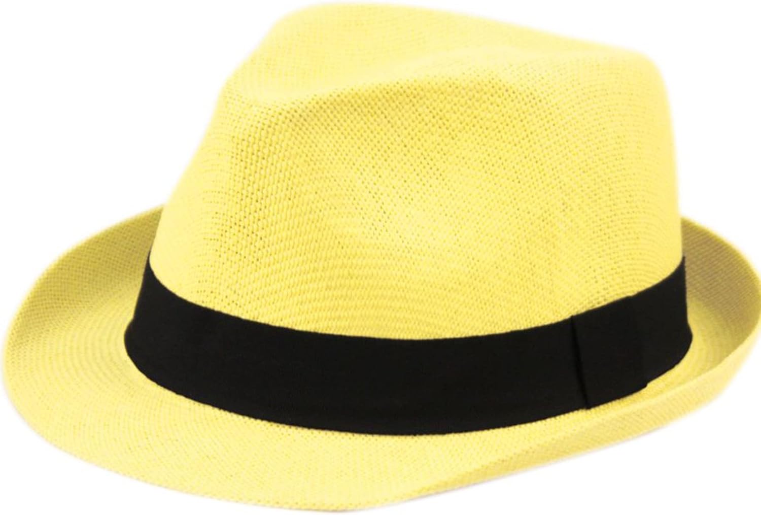 EPOCH Straw Fedora Hat Lightweight Summer Trilby Hat for Men Women Breathable Beach Travel Hat with Classic Band
