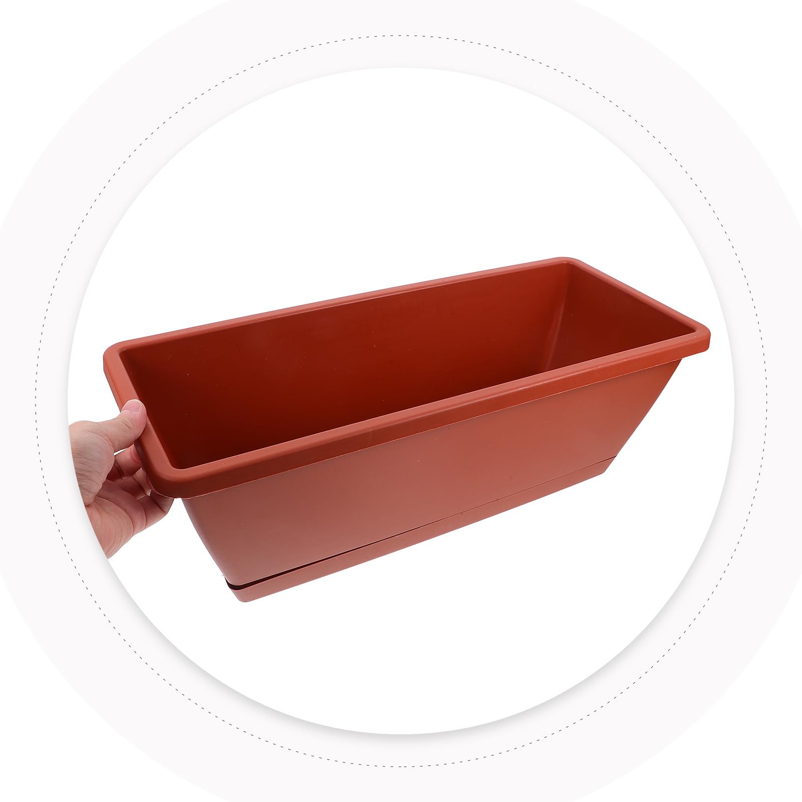 MAGICLULU Lot de 6 Pots de Fleurs en Plastique Épaissi Trous de Drainage pour Jardinage et Balcon, Jardinières Rectangulaires Solide Design Délicat et Atmosphère Pastorale