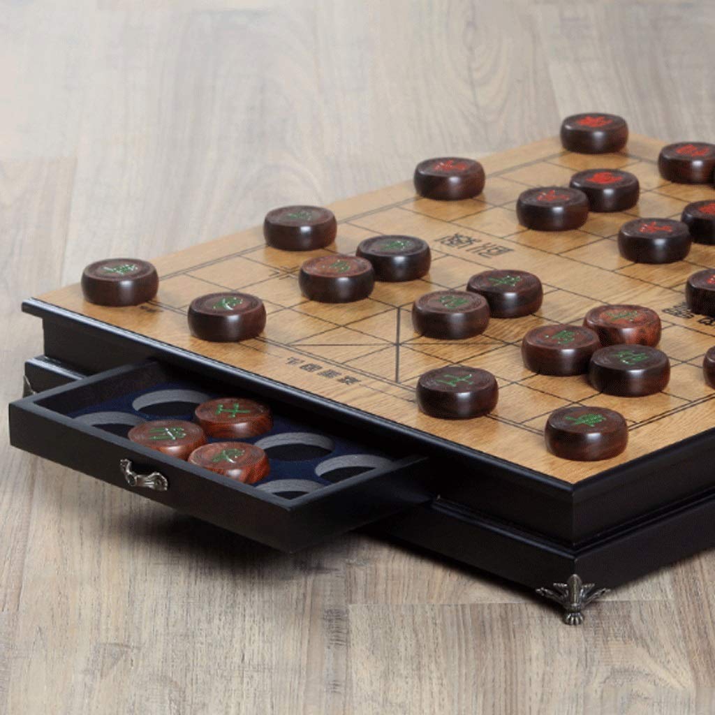 Scacchi SetMahogany di scacchi cinesi con pedale in palissandro rosso pezzi in cassetti for 2 giocatori gioco di sviluppo intellettuale regalo creativo Regali per gli amanti e gli studenti di scacchi