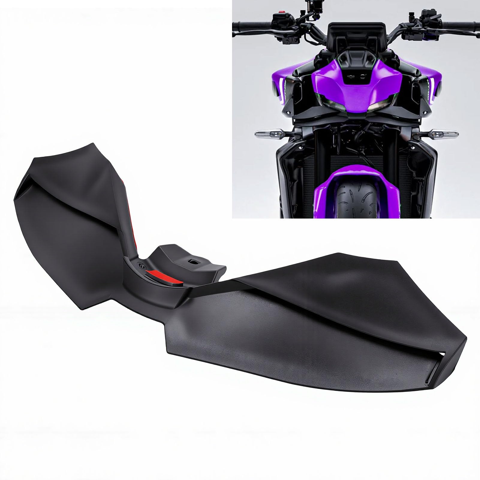 Aramox Aletta Frontale per Deportanza Moto, Sostituzione Aletta per Carenatura Anteriore in ABS per MT-09 MT09 SP 2024-2026