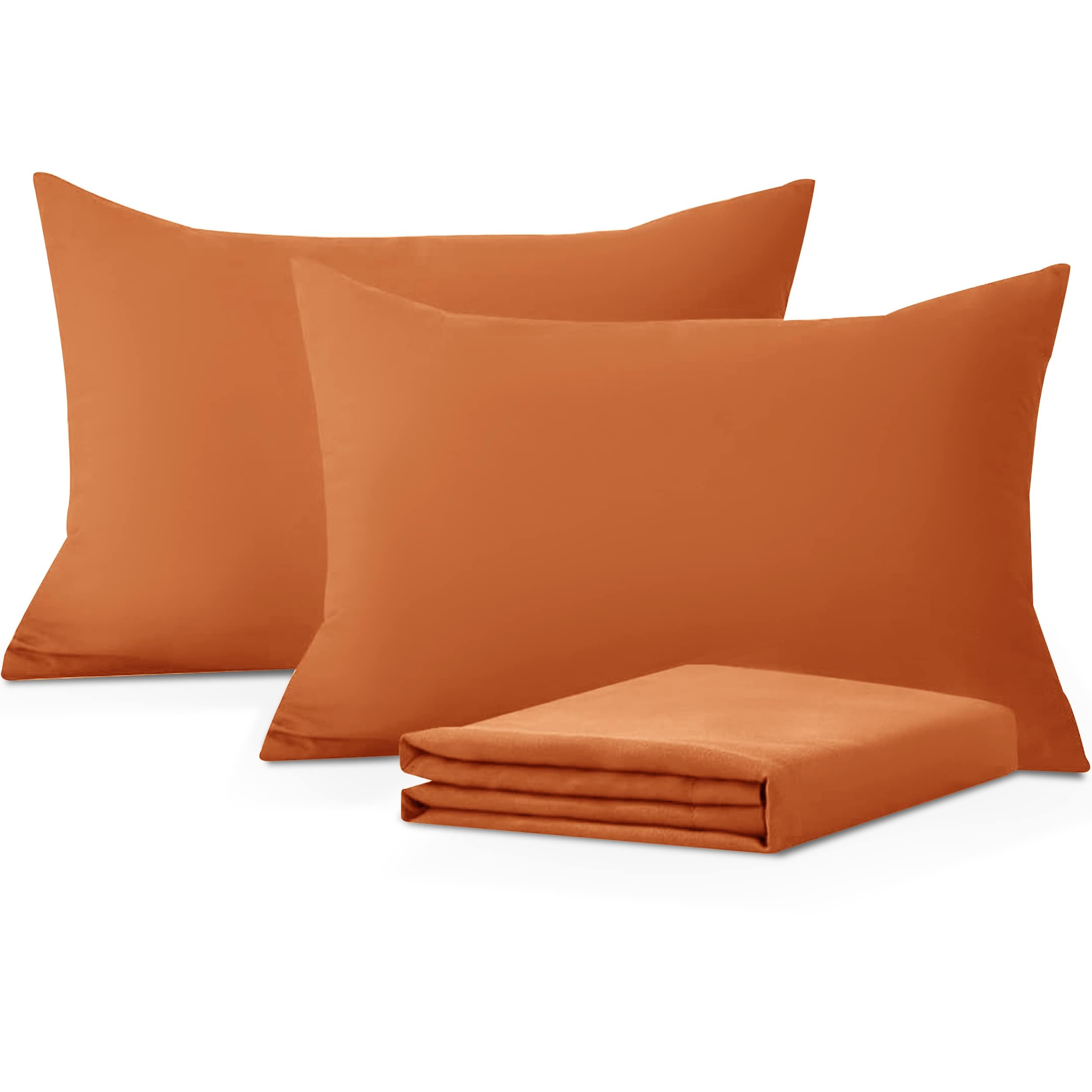 Moonlight Bedding Pillow Cases 4 Pack – Rust Pillowcases Envelope Closure Super Soft Brushed Microfiber Standard House Wife Pillow Covers, (50 X 75 CM)OEKO-TEX STANDARD 100