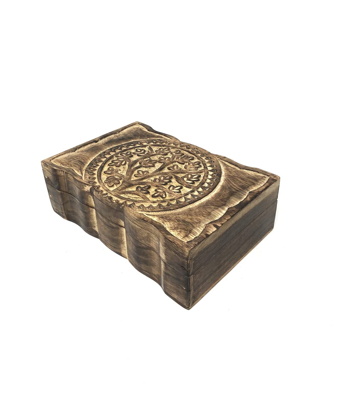 Vrinda® Wooden Hand carved Tree of Life Box 9 inch x 6 inch. by vrinda 2