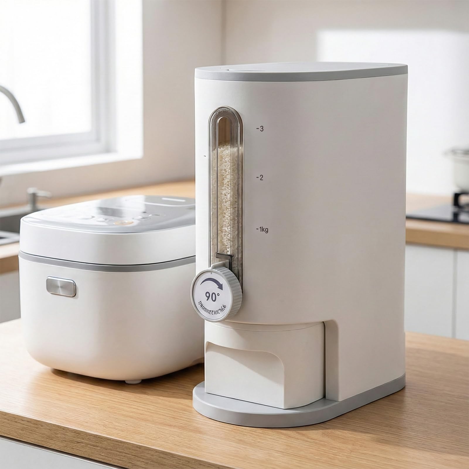 Generico Barattolo Riso Contenitore Ermetico Grande Capacità per Alimenti | Grandi Recipienti Conservazione Alimenti Per Dispensa Cucina Casa Ristorante Legumi Caramelle