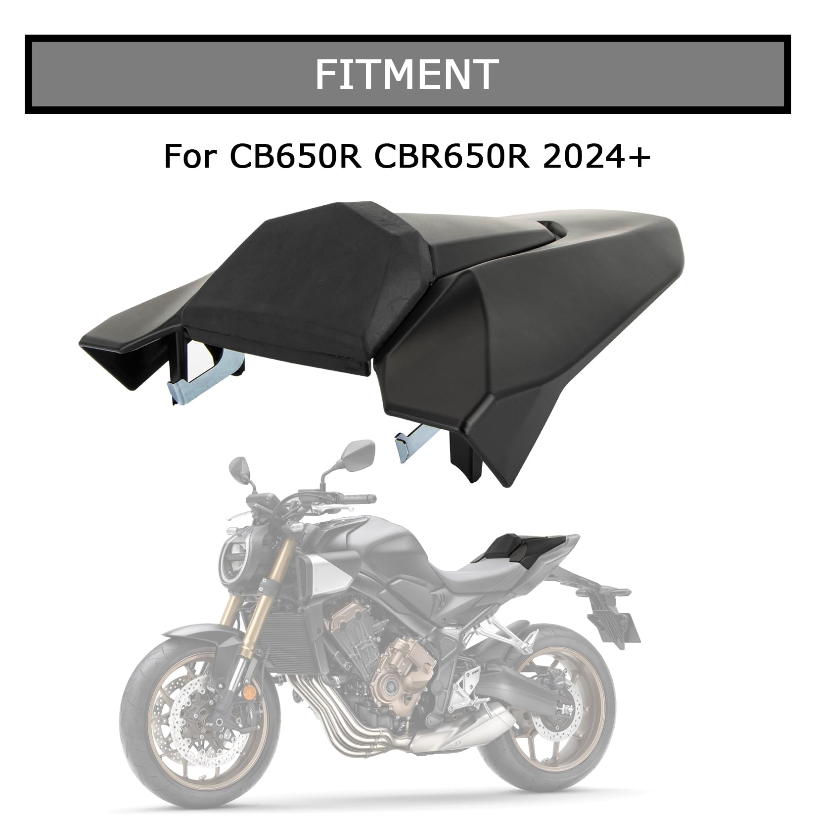 PSLER Cowl for CB650R CBR650R 2024, Motorcycle Rear Seat Cover Rear Tail Protection(Matte Black)