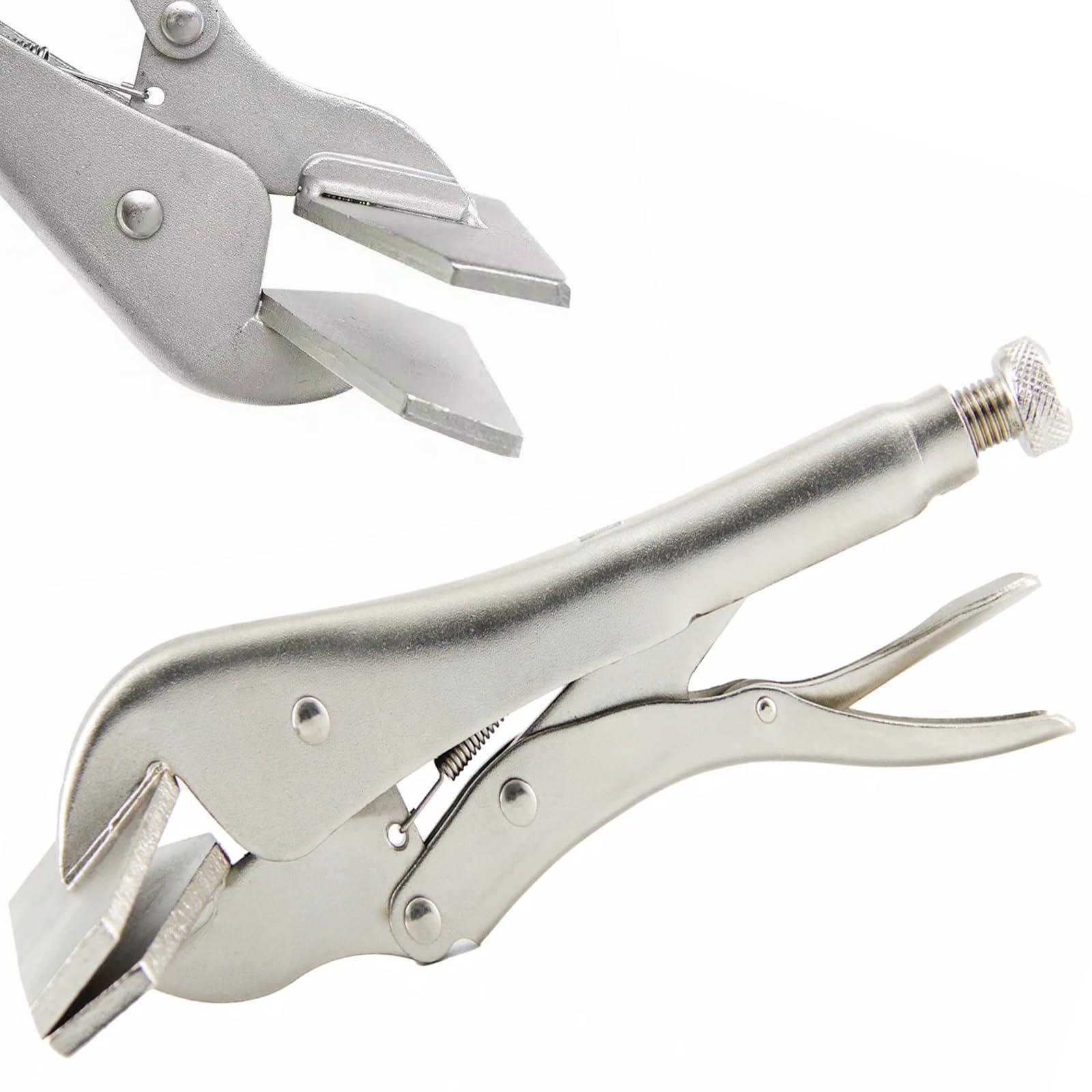 Sheet Metal Bender, 8-Inch Hand Seamers Locking Sheet Metal Tools, Adjustable Flat-Head Vise Grip Clamps